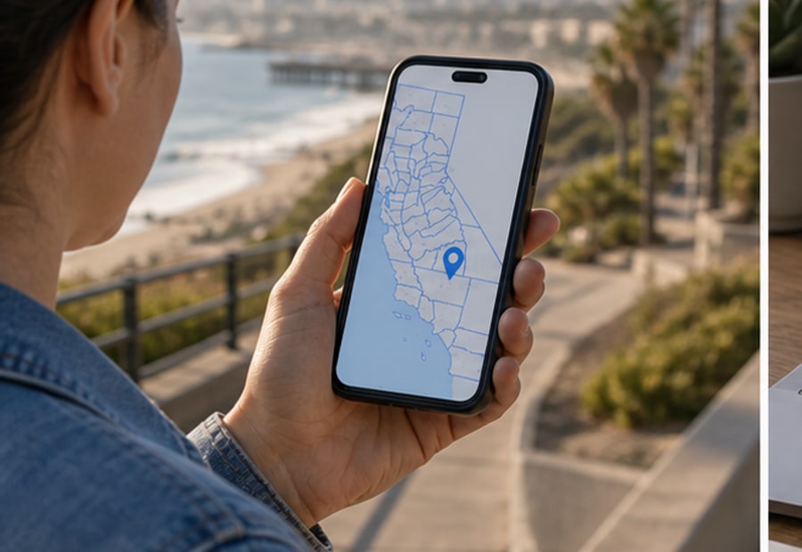 county finder California GPS result