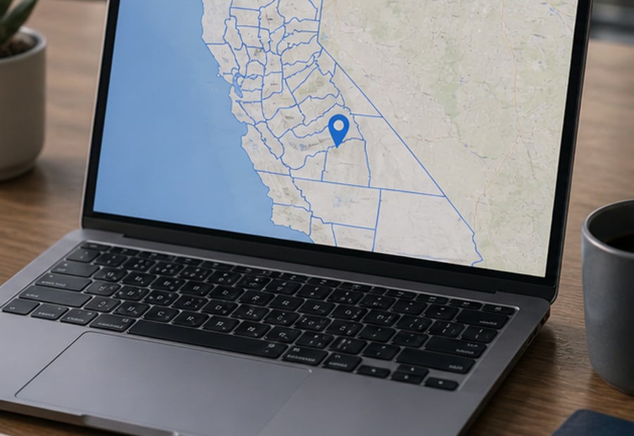 county finder California address lookup workflow