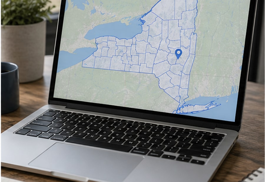 county finder New York address lookup workflow