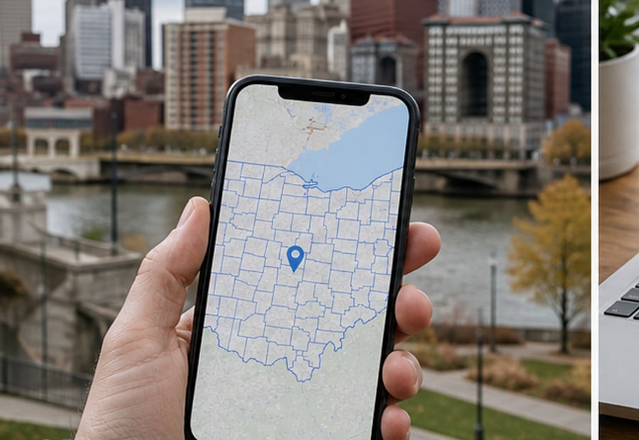 county finder Ohio GPS result