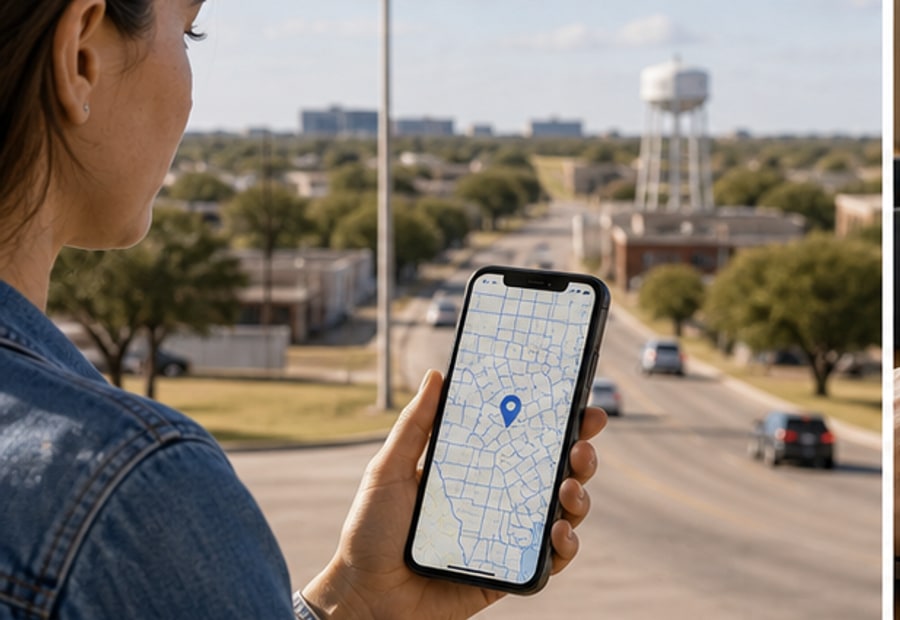 county finder Texas GPS result