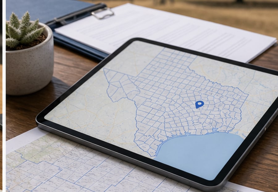 county finder Texas county map verification