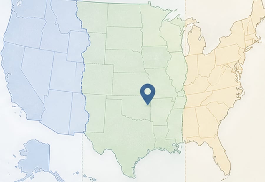 time zone finder with county context